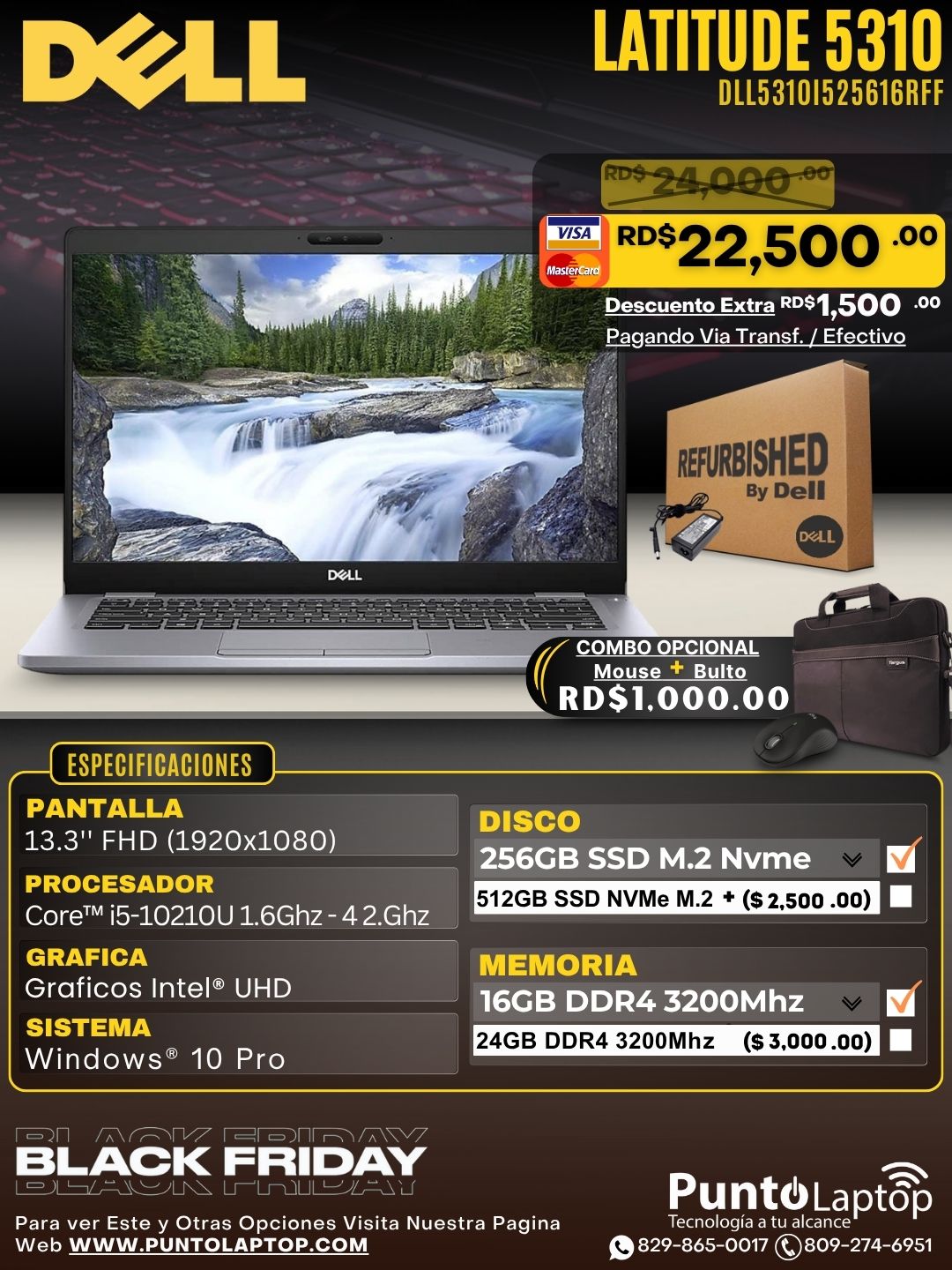 ❞𝐑𝐞𝐟𝐮𝐫𝐛𝐢𝐬𝐡𝐞𝐝❞ Dell Latitude 5310 13.3" Core™ i5-10310U 256GB SSD 16GB W10 Pro SILVER