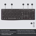 Logitech MK295 Silent Wireless Combo Mause y Teclado Negro Español