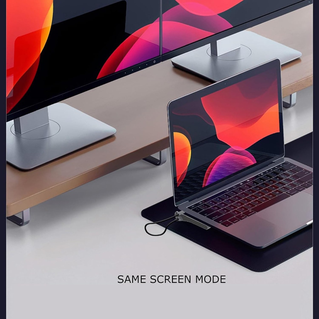 8-in-2 USB/USB-C ► 1x USB 3.0 │ 3x USB 2.0 │ 3.5mm audio │SD/TF │ USB-C (data)