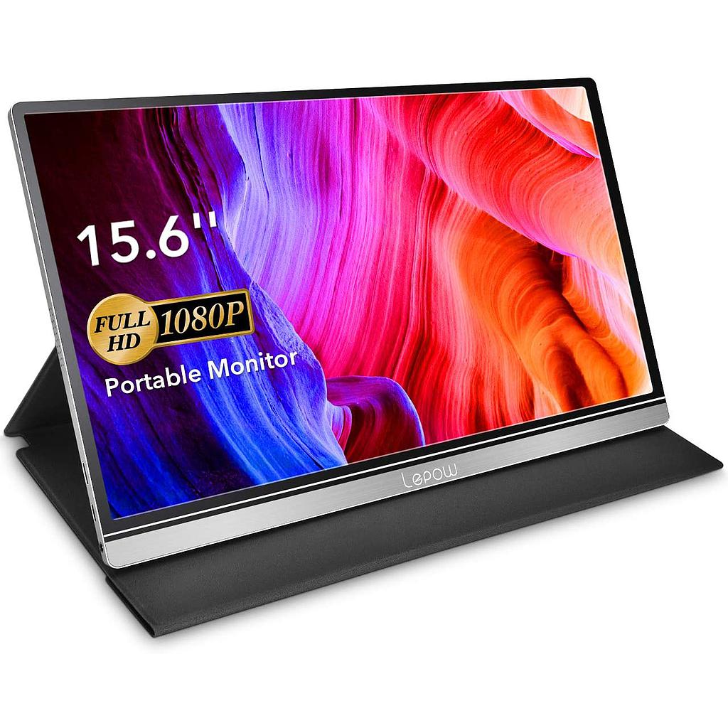 Lepow Z1-Black FHD Portable Monitor 15.6' (1920x1080) IPS Type-C Mini