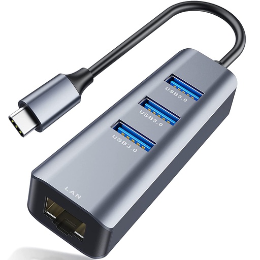 [DCK4IN1TPC] Type-C Hub Multiport 4en1 With Lam RJ45