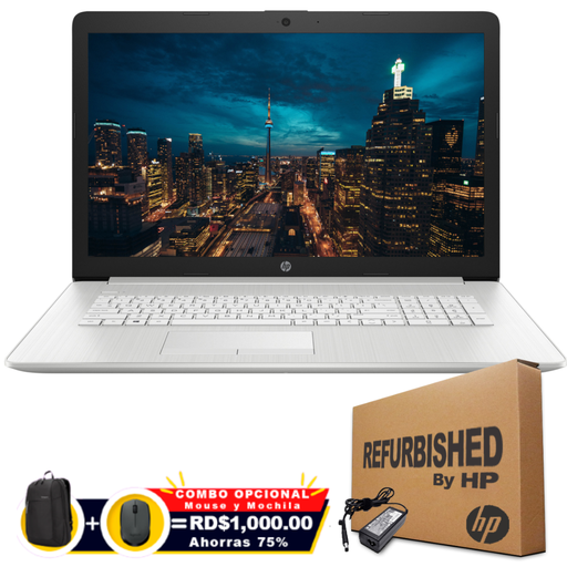 [HP17BY3065RFF] ❞𝐑𝐞𝐟𝐮𝐫𝐛𝐢𝐬𝐡𝐞𝐝❞ HP 17-BY3065 17.3'' Core i5-10th 1.0GHz 256GB SSD 8GB W10 SILVER