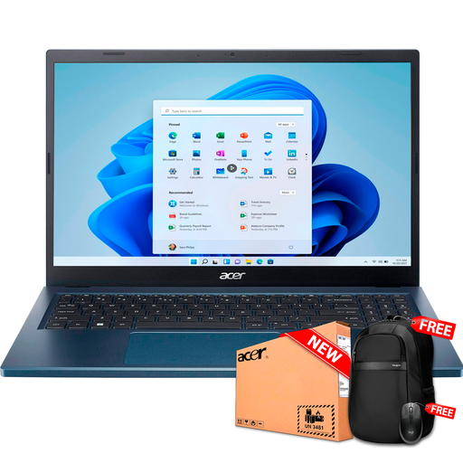 [A31524PTR90Z] Acer Aspire A 315 15.6" FHD Touch Ryzen™ 5 7520U 512GB SSD 8GB W11 Steam Blue