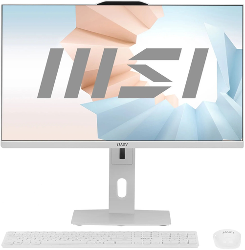 [9S6AF8212695] MSI Modern AM272P 12M-028 ALL-IN-ONE 27" FHD IPS Core™ i7-1260P 512GB SSD 16GB W11 IR Webcam Keyboard Mouse WHITE