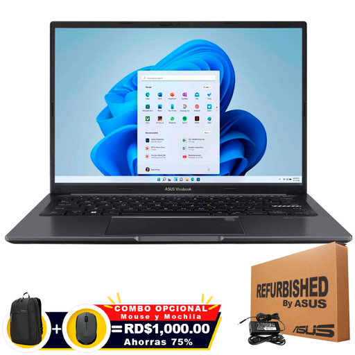[M1405YAIS74RFF] ❞𝐑𝐞𝐟𝐮𝐫𝐛𝐢𝐬𝐡𝐞𝐝❞ Asus VivoBook 14 M1405YA-IS74 14” WUXGA FHD Ryzen™ 7 7730U 1TB SSD 16GB W11 BLACK