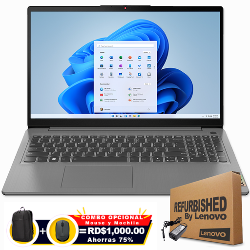 [82RK00SWUSRFF] ❞𝐑𝐞𝐟𝐮𝐫𝐛𝐢𝐬𝐡𝐞𝐝❞ Lenovo 3 15IAU7 15.6&quot; FHD Core™ i5-1235U 256GB SSD 8GB W11 GREY Bcklt