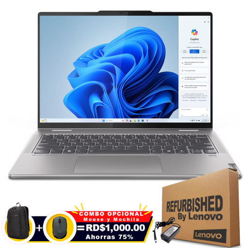 [83DKX001USRFF] ❞𝐑𝐞𝐟𝐮𝐫𝐛𝐢𝐬𝐡𝐞𝐝❞ Lenovo YOGA 7 14AHP9 2-IN-1 14&quot; (1920x1200) Touch Ryzen™ 7 8840H 1TB SSD 16GB W11 Pro GRAY Bcklt