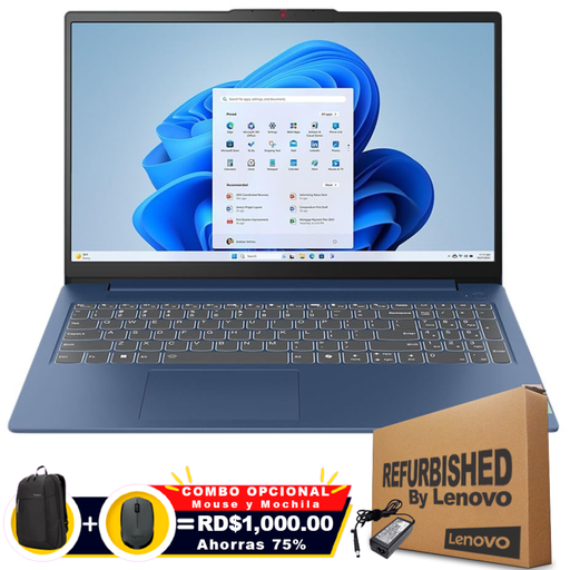[83E6X009USRFF] ❞𝐑𝐞𝐟𝐮𝐫𝐛𝐢𝐬𝐡𝐞𝐝❞ Lenovo SLIM 3 15IRU9 15.6&quot; FHD Touch Core™ 5 120U 512GB SSD 8GB W11 ABYSS BLUE Bcklt