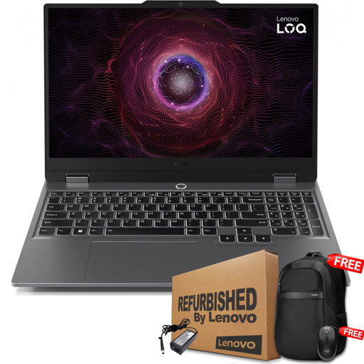 [83DVX008USRFF] ❞𝐑𝐞𝐟𝐮𝐫𝐛𝐢𝐬𝐡𝐞𝐝❞ Lenovo LOQ 15IRX9 15.6&quot; FHD 144Hz Core™ i5-13450HX 512GB SSD 12GB W11 NVIDIA® RTX 4050 6GB LUNA GRAY Bcklt