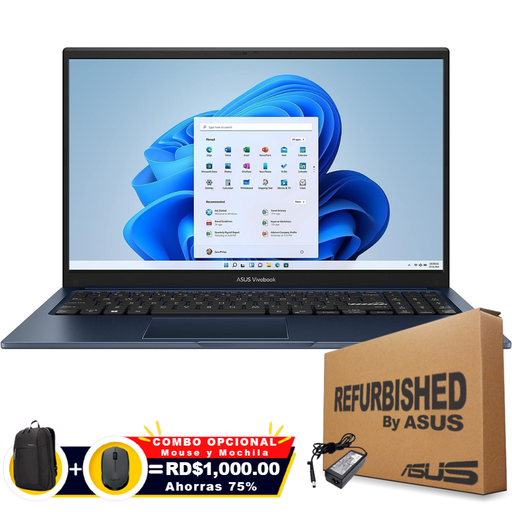[F1504ZAWH52RFF] ❞𝐑𝐞𝐟𝐮𝐫𝐛𝐢𝐬𝐡𝐞𝐝❞ Asus VivoBook F1504ZA-WH52 15.6&quot; Core™ i5-1235U 256GB SSD 8GB W11 BLUE