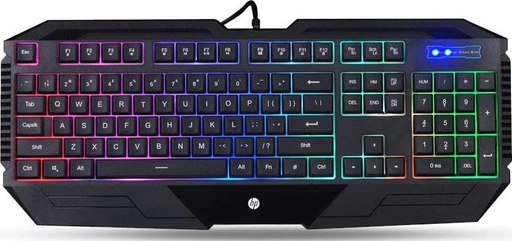 [6948391226347] HP Gaming Keyboard K110 USB, 4 Colors RGB Lighting Effects Español