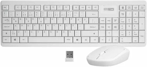 [6970939959516] ALBC6314 Wireless Keyboard &amp; Mouse Combo Slim Design - ENGLISH - WHITE