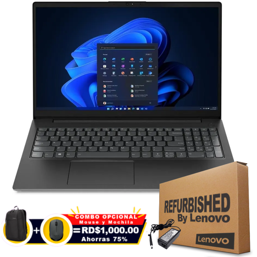 [83A100PBUSRFF] ❞𝐑𝐞𝐟𝐮𝐫𝐛𝐢𝐬𝐡𝐞𝐝❞ Lenovo V15 G4 IRU 15.6" FHD Core™ i3-1315U 512GB SSD 16GB W11 BLACK RJ45