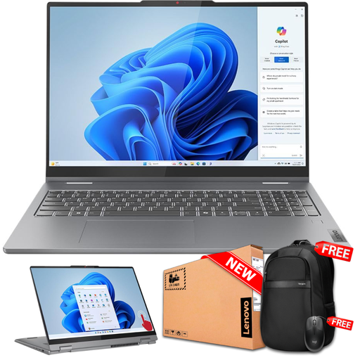 [83DSX017US] Lenovo 5 16AHP9 2-IN-1 16&quot; WUXGA FHD Touch Ryzen™ 7 8845HS 1TB SSD 16GB W11 LUNA GREY Bcklt