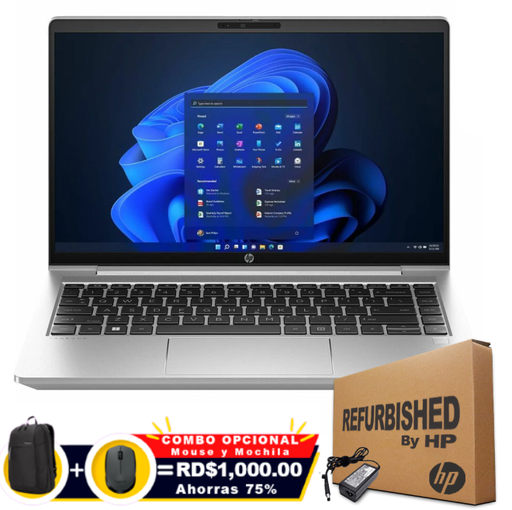 [HP445G10RFF] ❞𝐑𝐞𝐟𝐮𝐫𝐛𝐢𝐬𝐡𝐞𝐝❞ HP ProBook 445 G10 14" FHD Touch Ryzen 3 7330U 256GB SSD 8GB W11 Pro SILVER RJ45