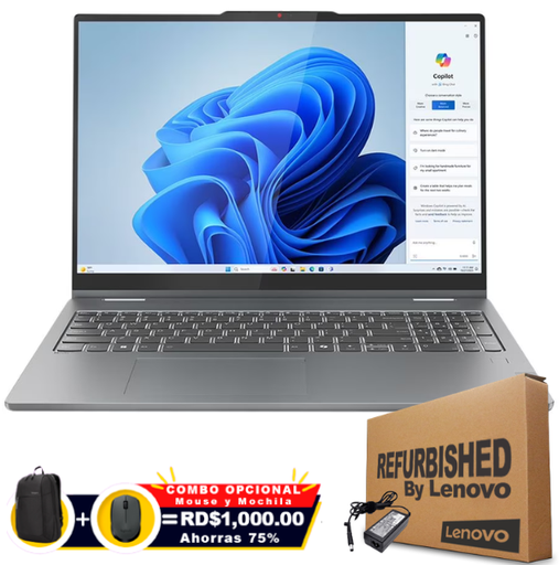[83DU004VUSRFF] Lenovo 5 16IRU9 2-IN-1 16" FHD Touch Core™ 5 120U 512GB SSD 16GB W11 LUNA GRAY Bcklt