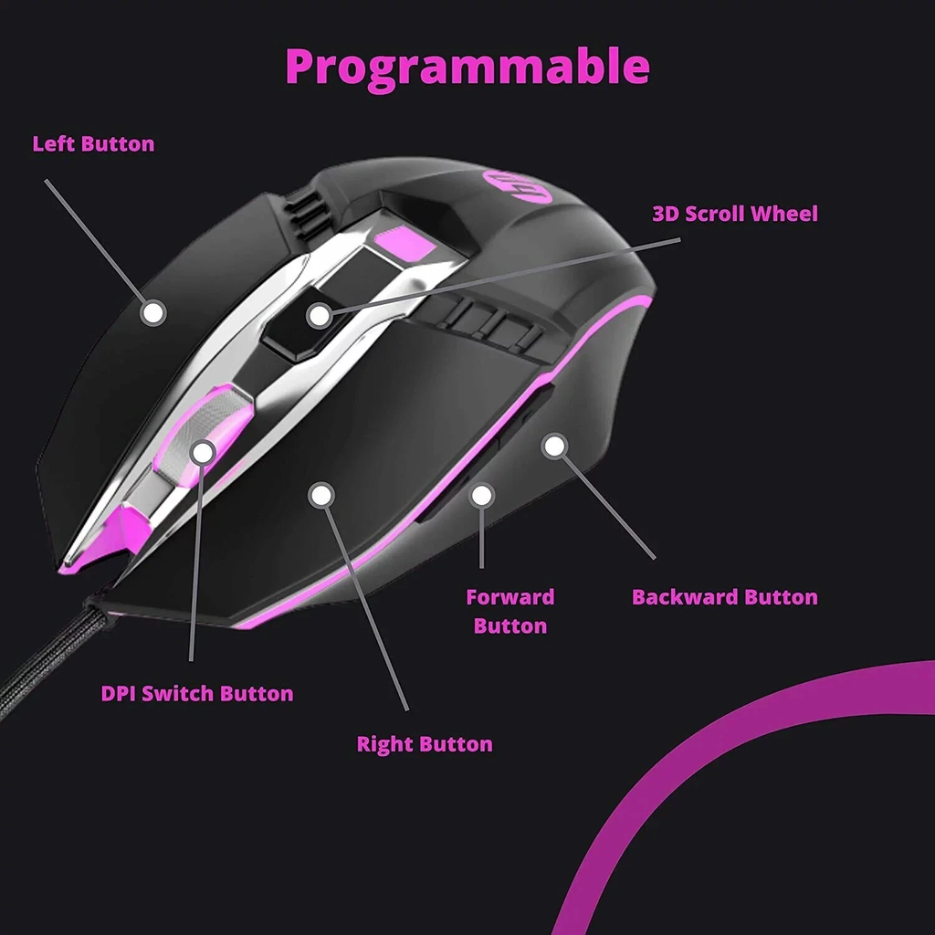 ViewSonic MU800 Gaming Mouse 6400 MAX DPI Black