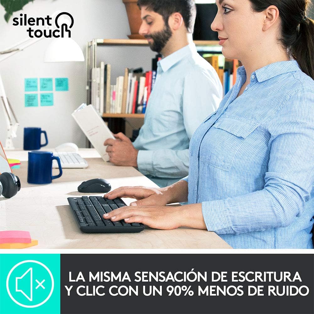 Logitech MK295 Silent Wireless Combo Mause y Teclado Negro Español