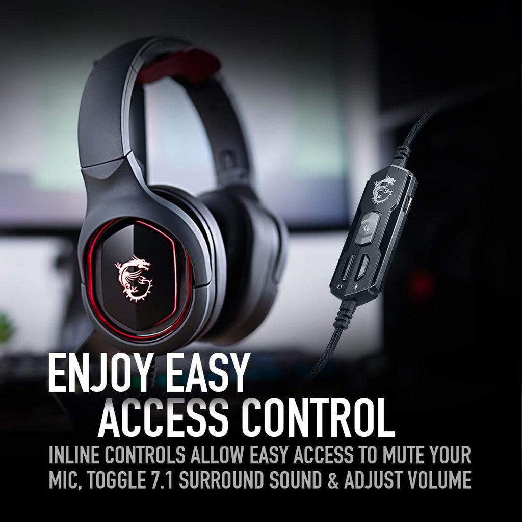 MSI GH50 Gaming Headset virtual 7.1 surround