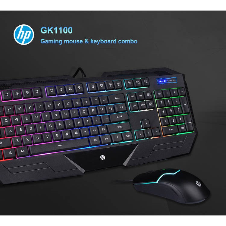 HP HP Gaming Combo GK1100, Teclado iluminado + Mouse