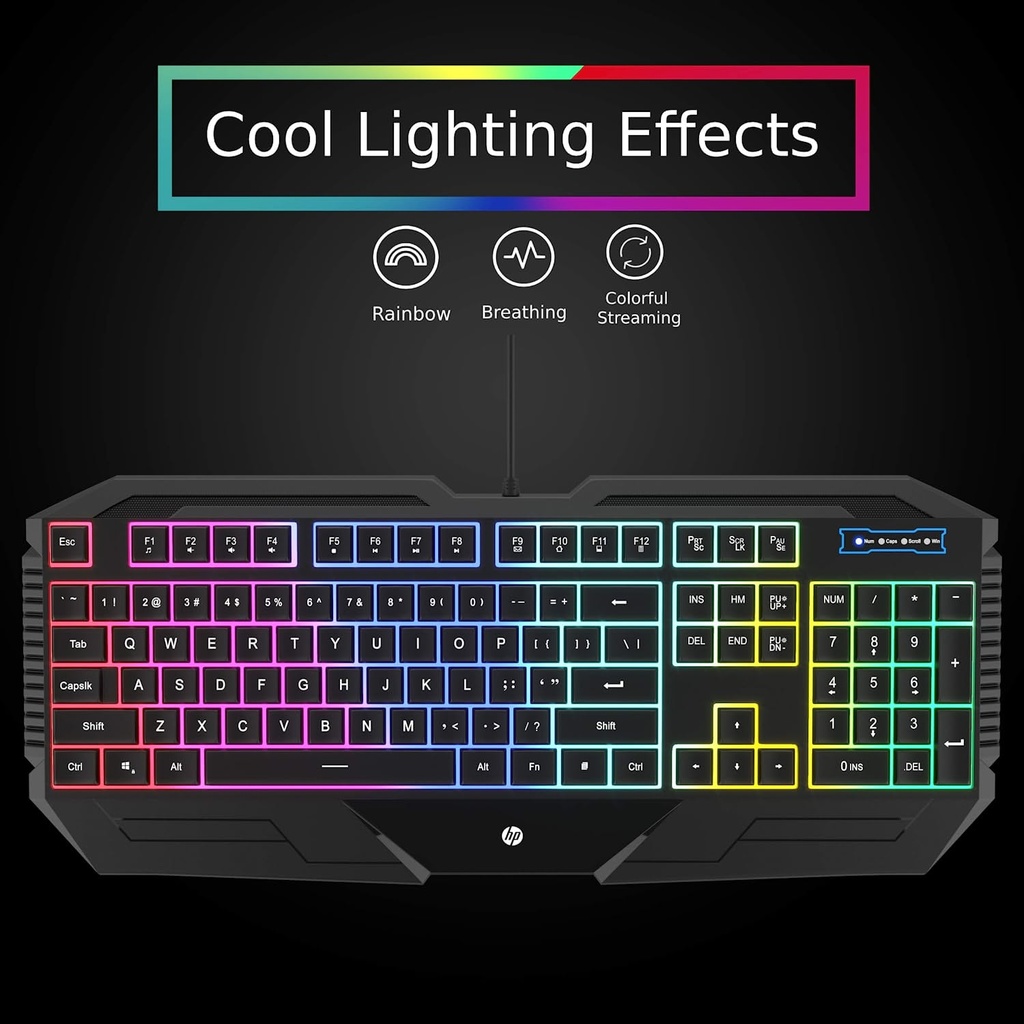 HP HP Gaming Combo GK1100, Teclado iluminado + Mouse