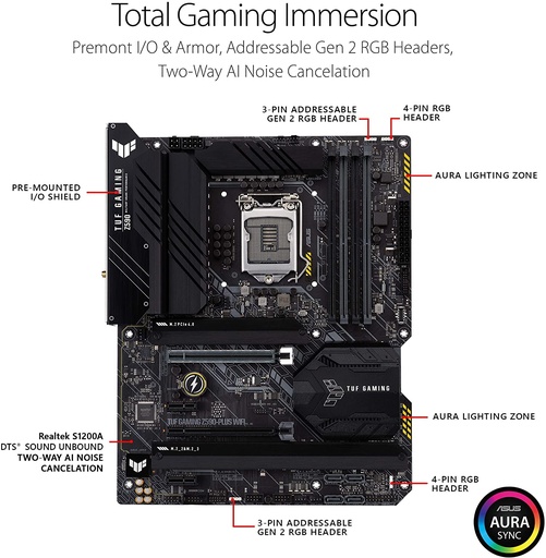 ASRock Z590 STEEL LEGEND LGA1200 ATX Motherboard, DDR4, PCIe 3.0, SATA III, 7.1-Channel Audio