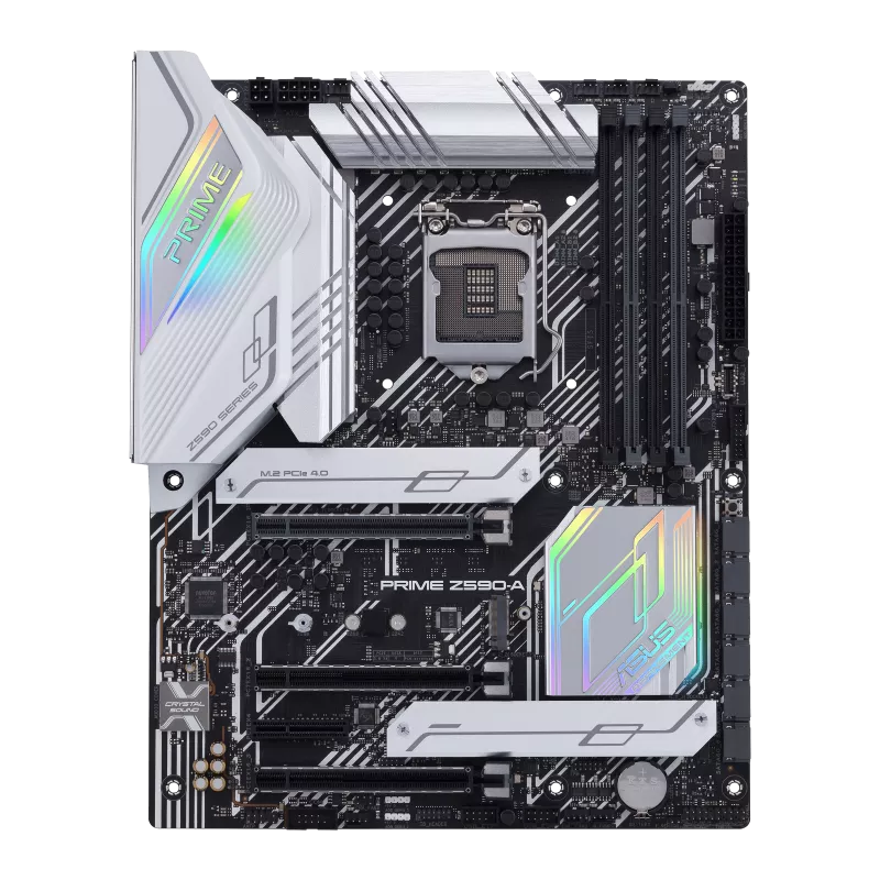 ASUS Asus PRIME Z590-A WIFI FCLGA1200 ATX Motherboard : 1 x DDR4 Slot, 1 x PCIe 3.0 x16 Slot, 4 x SATA III Slots 7.1-Channel Audio.