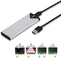 Adaptador USB-C External M.2 SATA SSD Enclosure USB 3.1 Gen 1