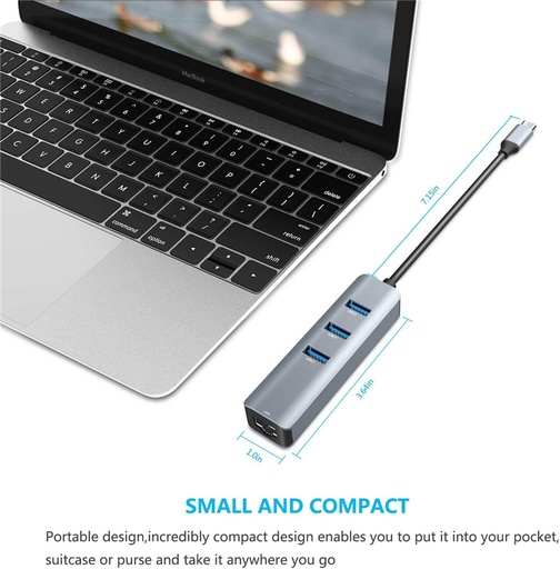 4 in 1 USB-C ► 3x USB3.0 │ 1x RJ45