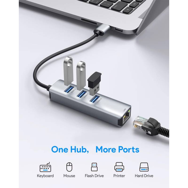 4-in-1 USB 3.0 ► 3x USB3.0 │ 1x RJ45