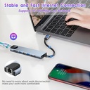 8-in-2 USB/USB-C ► 1x USB 3.0 │ 3x USB 2.0 │ 3.5mm audio │SD/TF │ USB-C (data)