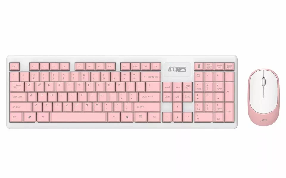 Altec Lansing ALBC6314 Wireless Keyboard & Mouse Combo Slim Design - ENGLISH - WHITE