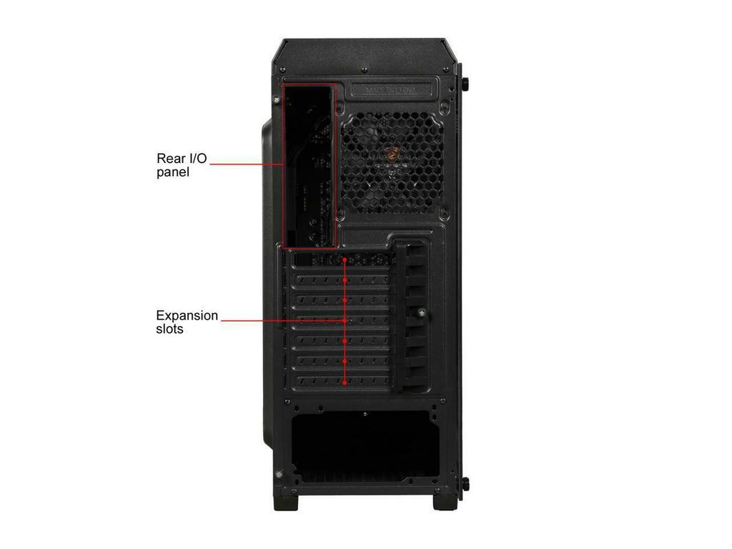 MX330G COUGAR MX330-G Steel ATX Mid Tower Case w/ Side Window Black