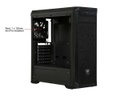 MX330G COUGAR MX330-G Steel ATX Mid Tower Case w/ Side Window Black