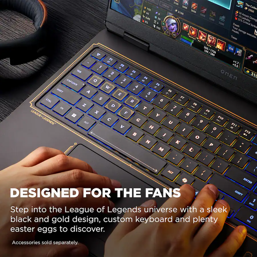 HP HP OMEN 16-AM0017 League of Legends Ltd Ed 16" 2K FHD 165Hz  Core™ i7-14650HX 1TB SSD 32GB W11 NVIDIA® 5060 8GB BLACK RGB Bcklt