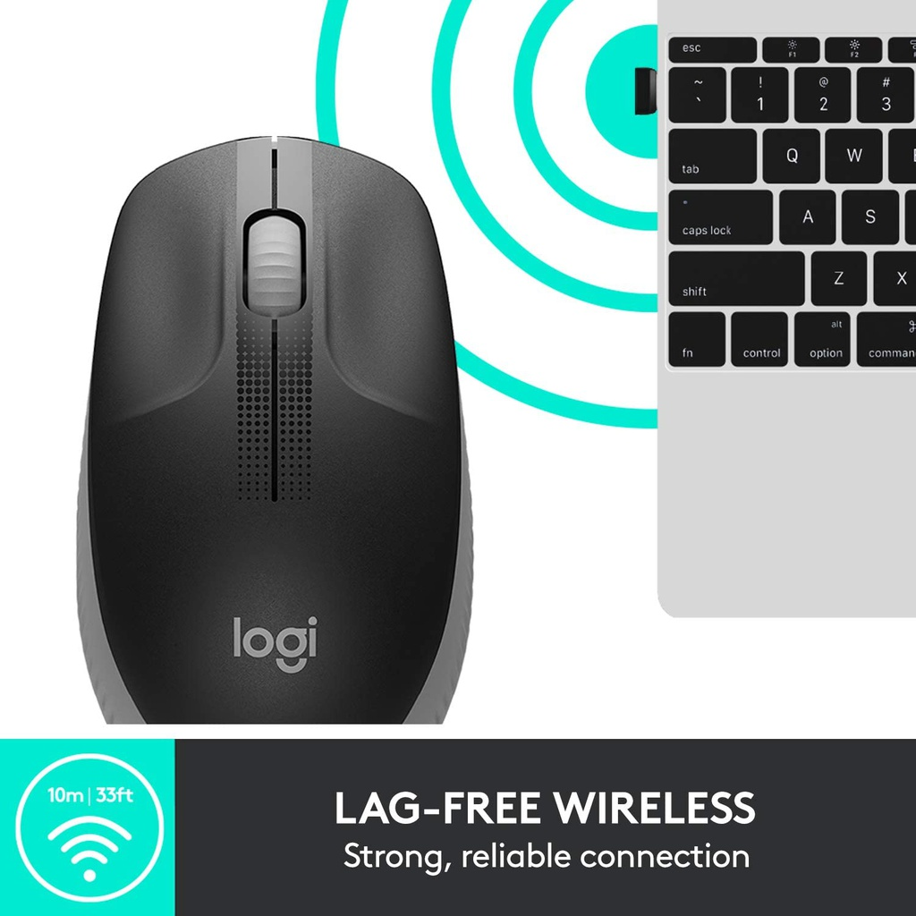 Logitech Logitech M190 Full-Size Wireless Mouse Charcoal