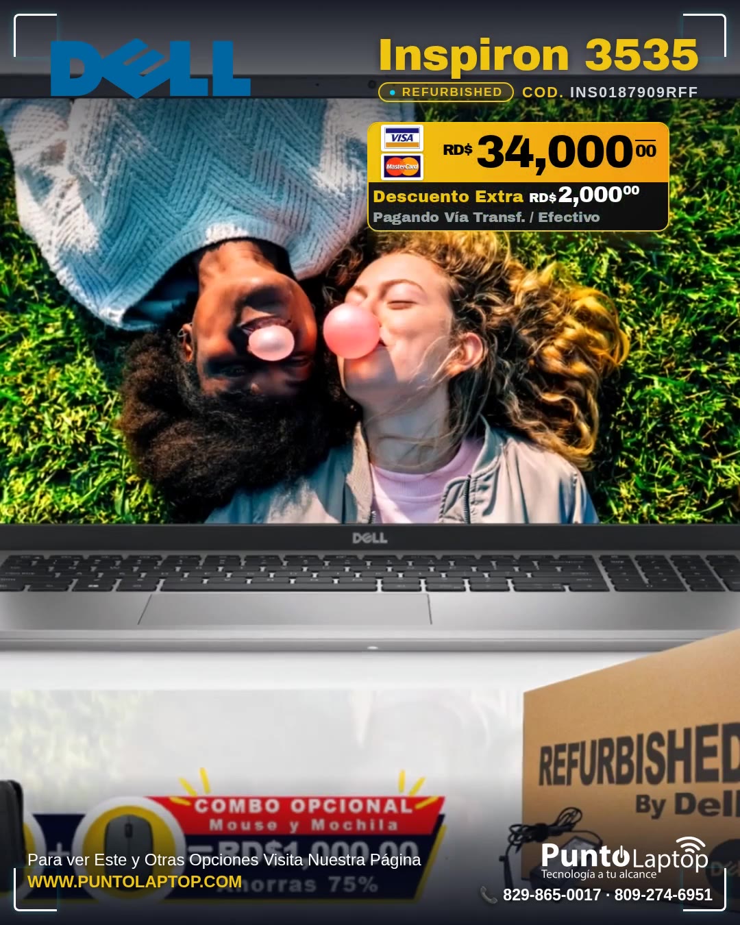 Dell Inspiron 3535 15.6" FHD Ryzen™ 7 7730U 512GB 16GB W11 Spanish Keyboard Silver