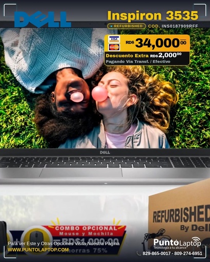 Dell Inspiron 3535 15.6" FHD Ryzen™ 7 7730U 512GB 16GB W11 Spanish Keyboard Silver