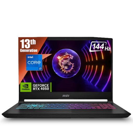MSI KATANA 15 B13VEK-1675 15.6" FHD 144Hz IPS Core™ i7-13620H 1TB SSD 16GB W11 NVIDIA® RTX 4050 6GB BLACK RGB Bcklt