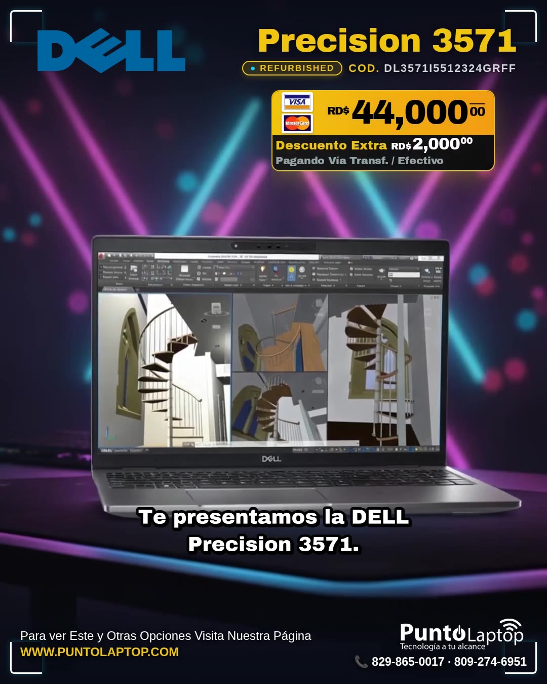 Dell Precision 3571 WORKSTATION 15.6" FHD Core™ i5-12600H 512GB SSD 32GB W11 Pro NVIDIA® Quadro T600 4GB TITAN GRAY Bcklt