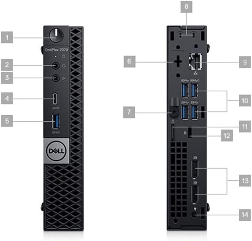 Dell OptiPlex 7070 MICRO Core™ i5-9500 256GB SSD 16GB W10 Pro Keyboard Mouse BLACK