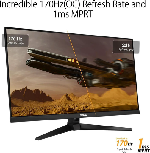 ASUS TUF VG32AQA1A Gaming 32 2K VA 170Hz 1ms Monitor FreeSync Premium HDR DP/HDMI Black