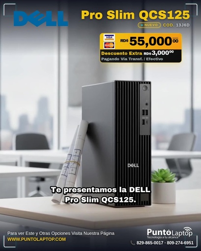 Dell Pro Slim QCS1250 SFF Core™ Ultra 5 235 256GB SSD 8GB WIN11 Pro Keyboard Mouse BLACK