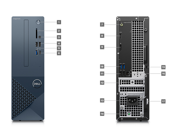 Dell Dell Inspiron 3030S MiniTower Core™ i5-14400 1TB SSD 16GB W11 BLACK