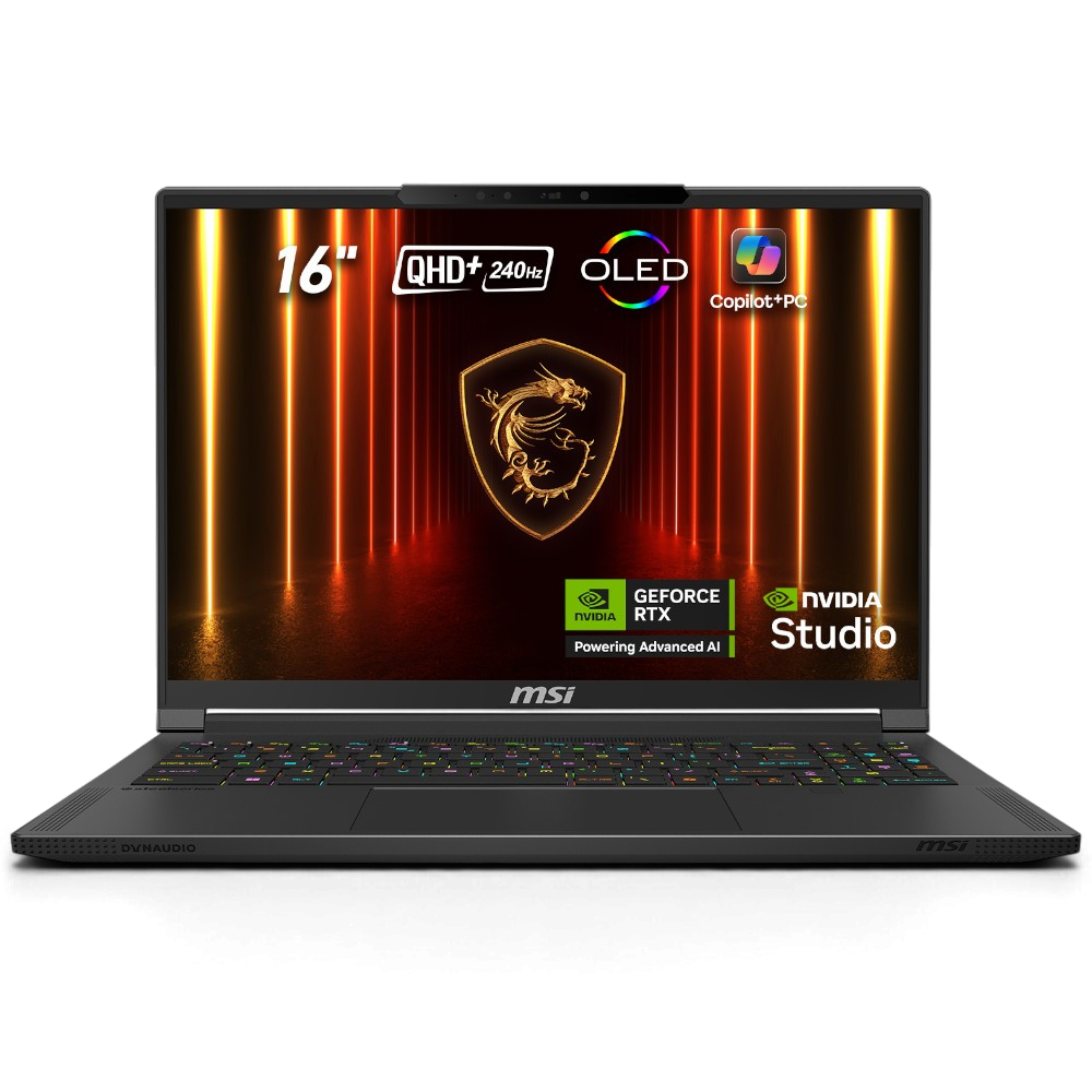 MSI MSI STEALTH A16 AI+ A3HVGG 16" QHD 240Hz Ryzen™ AI 9 365 1TB SSD 32GB W11 Pro NVIDIA® RTX 4070 8GB BLACK Bcklt