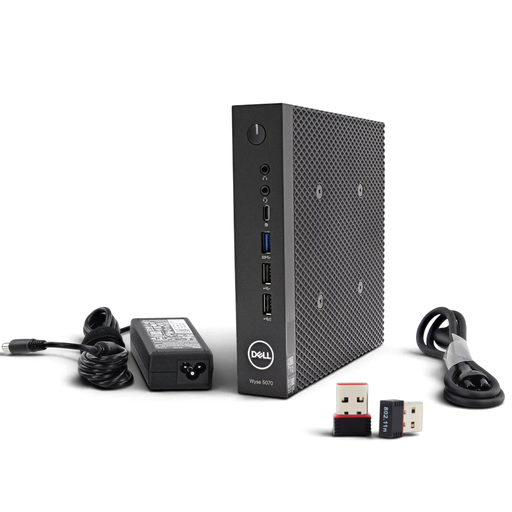 Dell Dell Wyse 5070 Thin Client Pentium® Silver J5005 64GB eMMC 8GB W10 IoT 64-bit LTSC Keyboard Mouse BLACK