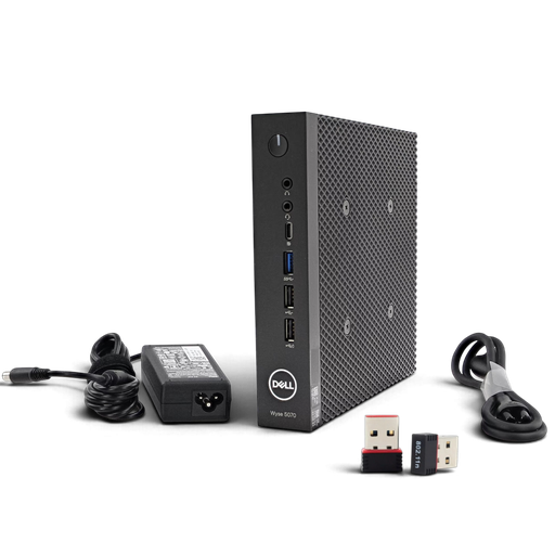 Dell Wyse 5070 Thin Client Pentium® Silver J5005 64GB eMMC 8GB W10 IoT 64-bit LTSC Keyboard Mouse BLACK