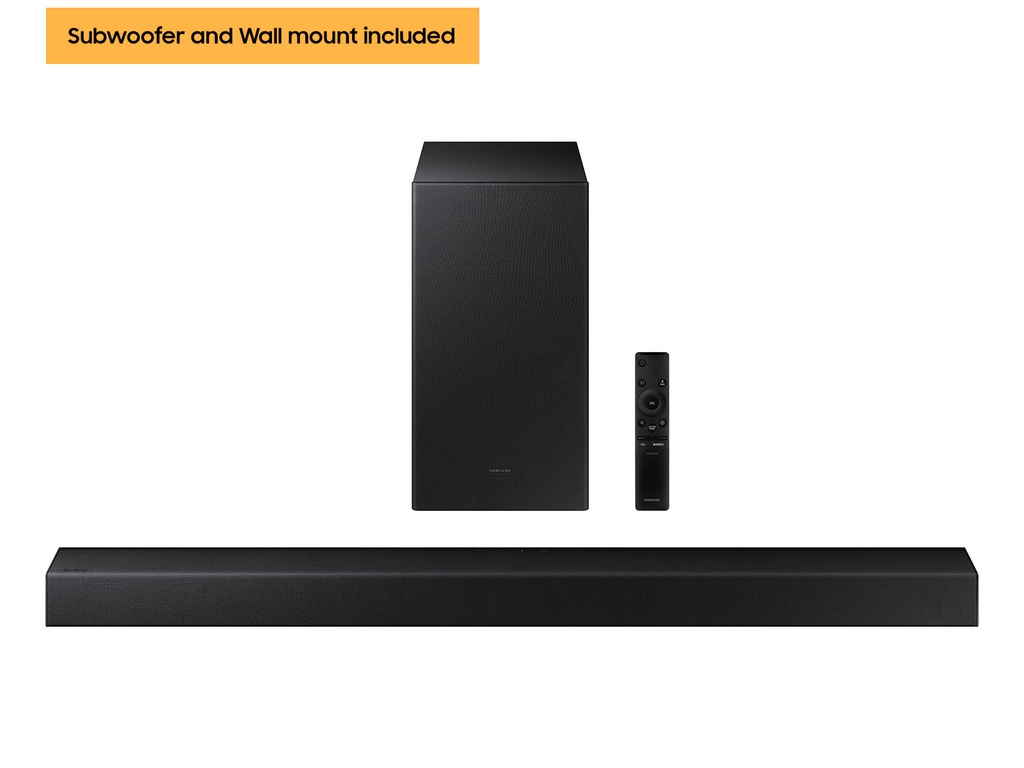 Samsung HW-A550 2.1CH (5.1virtual) Soundbar 2021 BLACK : Dolby Audio Wireless SubWoofer Bluetooth