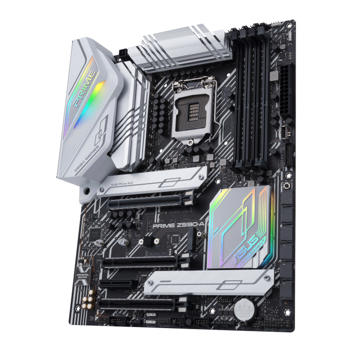 Asus PRIME Z590-A WIFI FCLGA1200 ATX Motherboard : 1 x DDR4 Slot, 1 x PCIe 3.0 x16 Slot, 4 x SATA III Slots 7.1-Channel Audio.