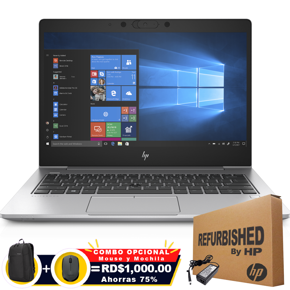 ❞𝐑𝐞𝐟𝐮𝐫𝐛𝐢𝐬𝐡𝐞𝐝❞ HP EliteBook 735 G6 13.3&quot; FHD Touch Ryzen™ 7 PRO 3700U 256GB SSD 16GGB W10 Pro SILVER